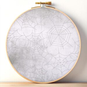 Grey Cobwebs Printed Aida