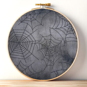 Grey Halloween Aida Fabric