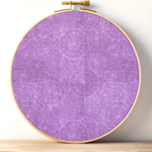 Purple Spider Web Aida Fabric