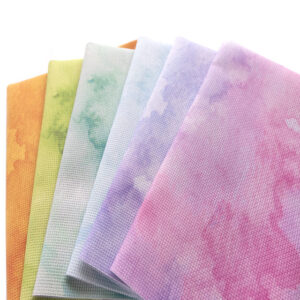 Set of 6 Printed Cross Stitch Fabrics