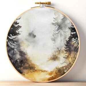 Spooky Forest Aida Cloth