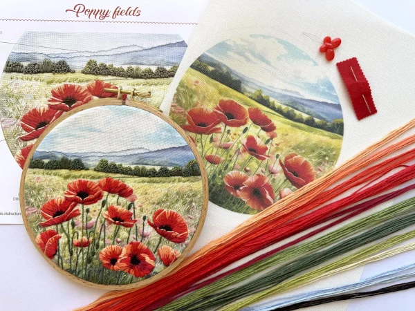 Embroidery Kit “Poppy Fields”