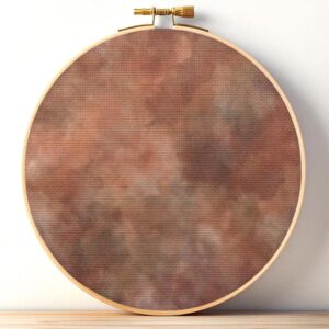Autumn Printed Aida Fabric – Hand Dyed Effect
