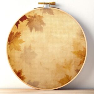 Autumn Leaves Printed Aida Cloth