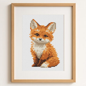 Baby Fox Mini Cross Stitch Pattern