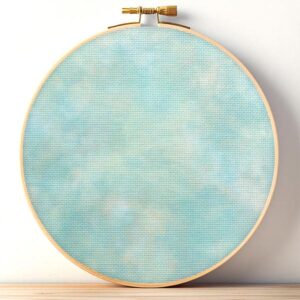 Beach Blue Printed Aida Cloth
