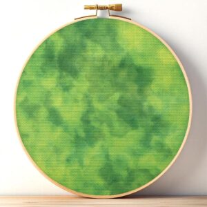 Bright Green Printed Aida Cross Stitch Fabric