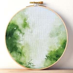Forest Mist Printed Aida Cloth
