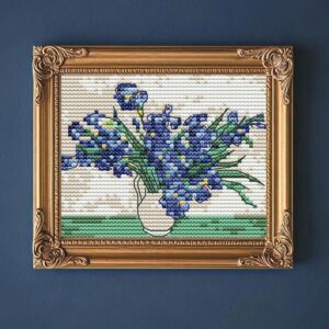 Irises Van Gogh Mini Cross Stitch Pattern