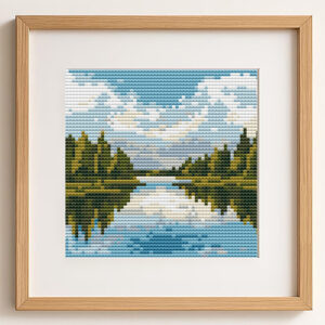 Mountain Lake Mini Cross Stitch Pattern PDF