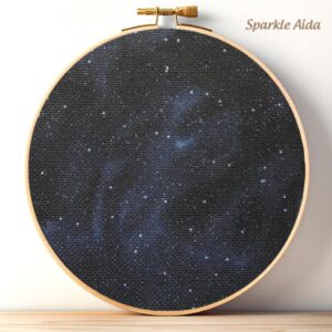 Dark Blue / Black Night Sky Glitter Aida