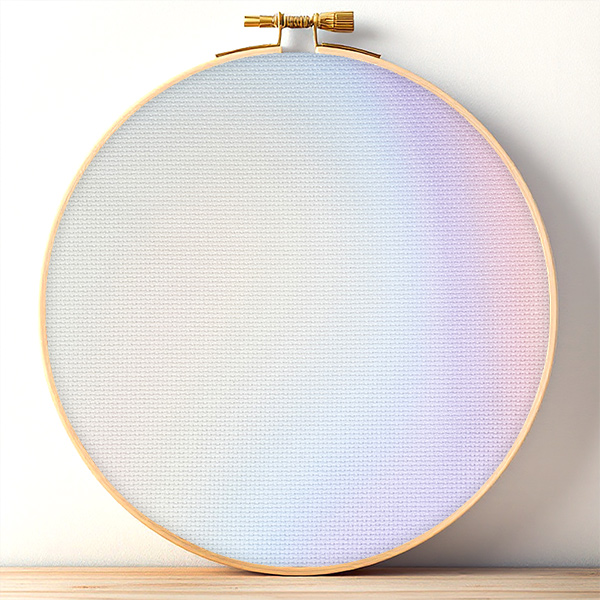 Pastel Rainbow Gradient Printed Aida