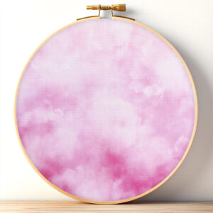 Pink Cloud Aida Fabric
