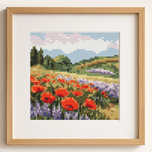 Poppy Field Mini Cross Stitch Pattern PDF