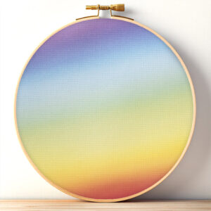 Rainbow Printed Aida Fabric