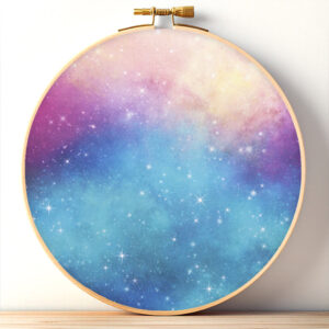 Galaxy Rainbow Printed Aida Fabric