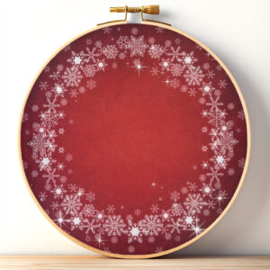 Red Christmas Aida Fabric