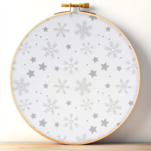 Snowflakes Cross Stitch Cloth
