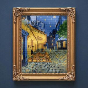 Van Gogh Cafe Terrace Mini Cross Stitch Pattern