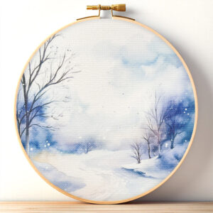 Winter Background Aida Cloth