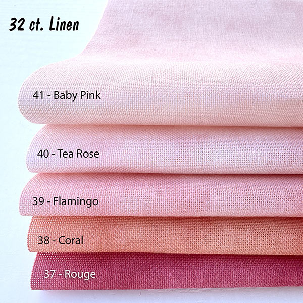 Pink Shades Linen Fabric