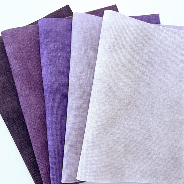 Purple Shades Linen Fabric